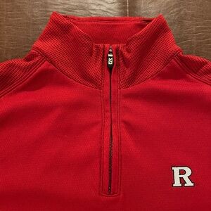 Rutgers University Cutter & Buck DryTek 1/4 Zip Sweater - Size Medium